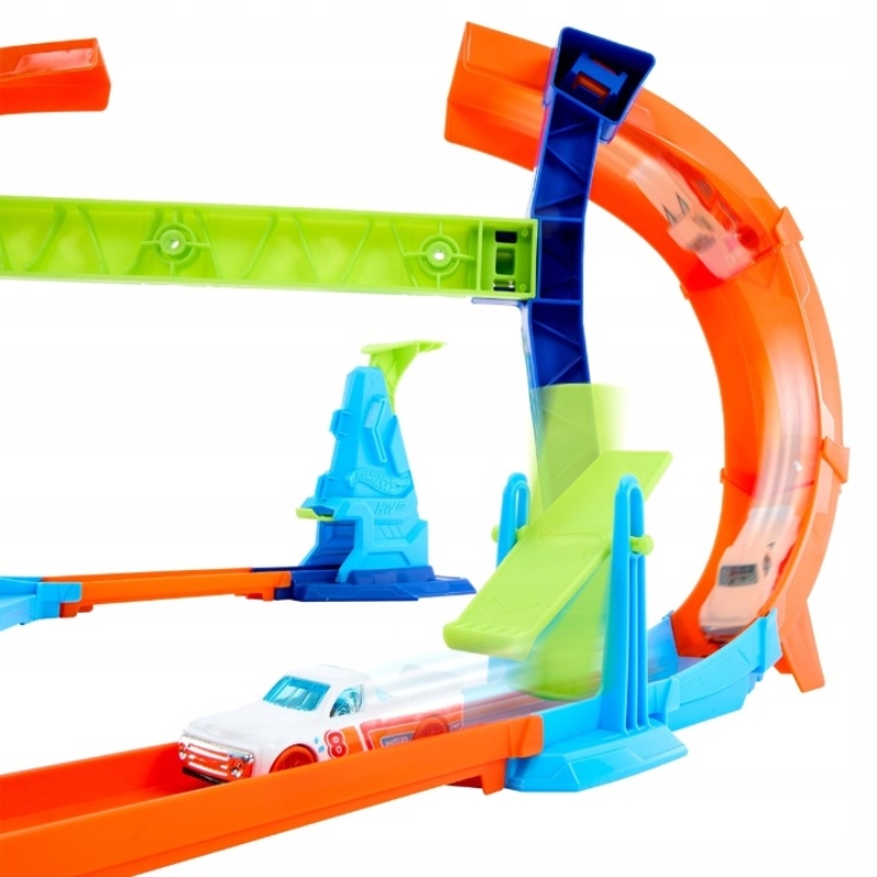 Hot Wheels Stunt Tracks Zestaw Tor Wyścigowy Mistrzowski Skok Na Pętli + Autko 4+