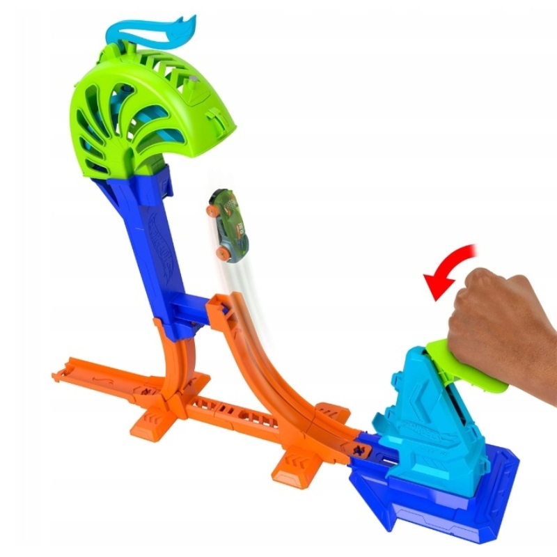 Hot Wheels Stunt Tracks Zestaw Tor Wyścigowy Mistrzowski Skok Na Pętli + Autko 4+