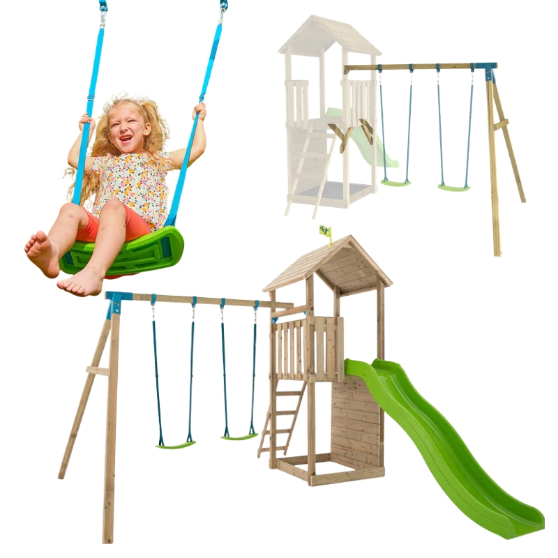 TP Toys Skywood Podwójny – Moduł Huśtawkowy z 2 Siedziskami Rapide Huśtawka Do Rozbudowy Wieży FSC®