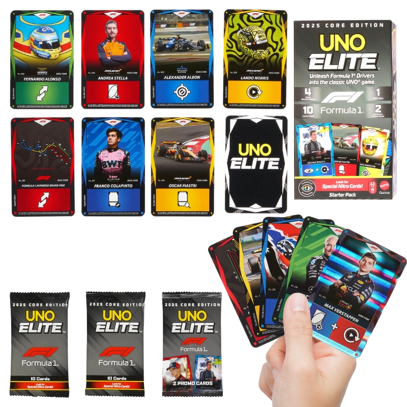UNO Elite Gra Karciana Formuła 1 Zestaw Startowy JLV42