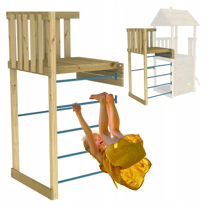 TP Toys Podest Sky Deck z Drążkami Wspinaczkowymi Moduł do Wieży Skywood