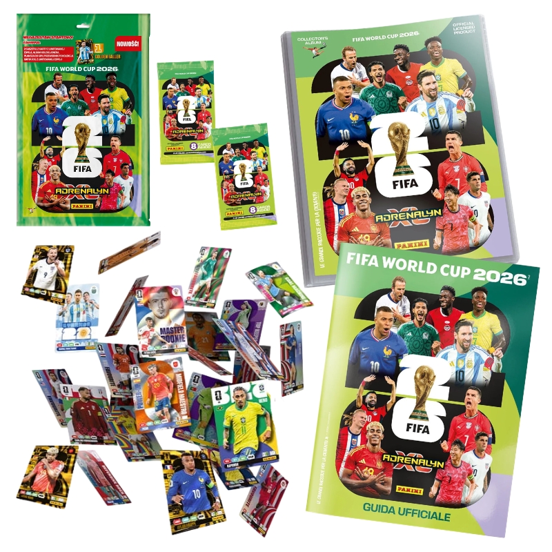 Panini Fifa World Cup 2026 Megazestaw Startowy Album Kolekcjonera Saszetka Z Kartami