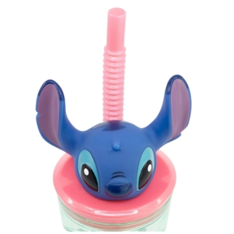 Stor Stitch Kubek Ze Słomką Z Figurką 3D Bidon Dla Dzieci 360ml