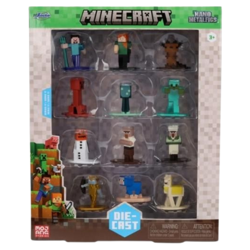 Minecraft Metalowe Figurki Kolekcjonerskie 12-pak Jada 