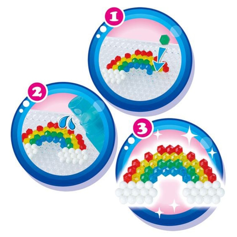 Aquabeads Pastelowy Świat Baśni – kreatywny zestaw z koralikami wodnymi i szablonami