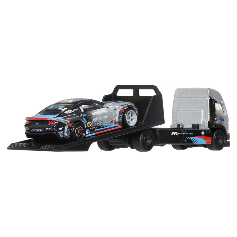 Hot Wheels Premium Team Transport 2024 Ford Mustang RTR Spec 5-FD & Aero Lift