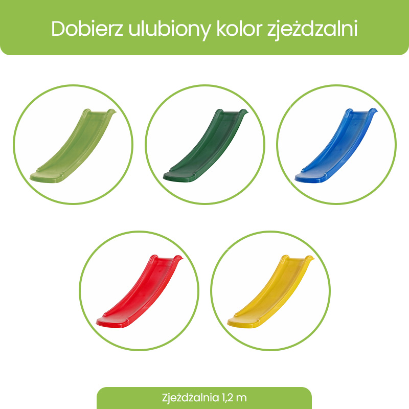 Zjeżdżalnia Ogrodowa Do Montażu Ślizg Dla Dzieci Na Ogród 118 Cm