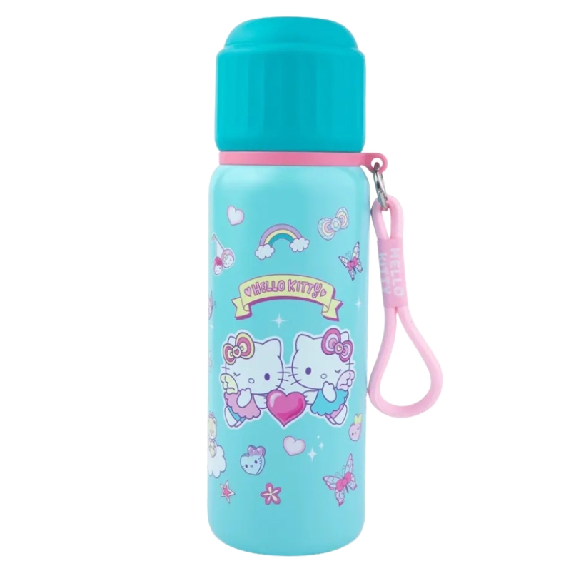 Niebieski metalowy bidon Coolpack Hello Kitty 550 ml