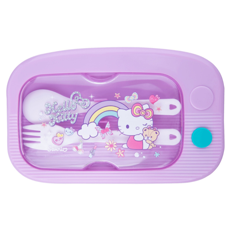 Śniadaniówka Coolpack Hello Kitty różowo-niebieska ze sztućcami 1100 ml