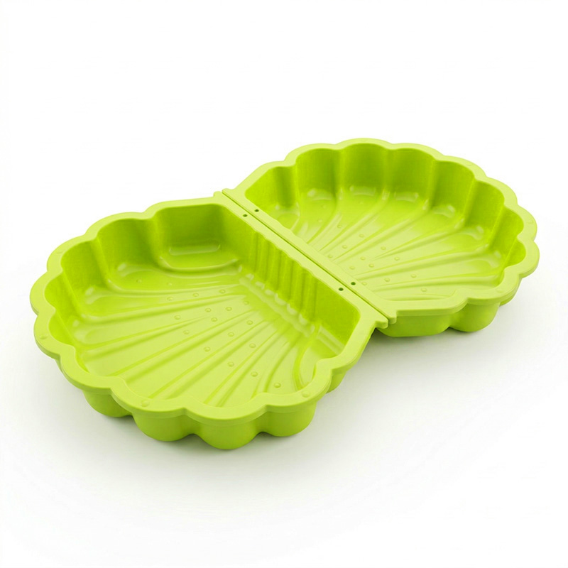 Paradiso Toys Piaskownica Plastikowa Zamykana Z Pokrywą 2w1 Basen Basenik Dla Dzieci Shell Muszla Muszelka Zielona