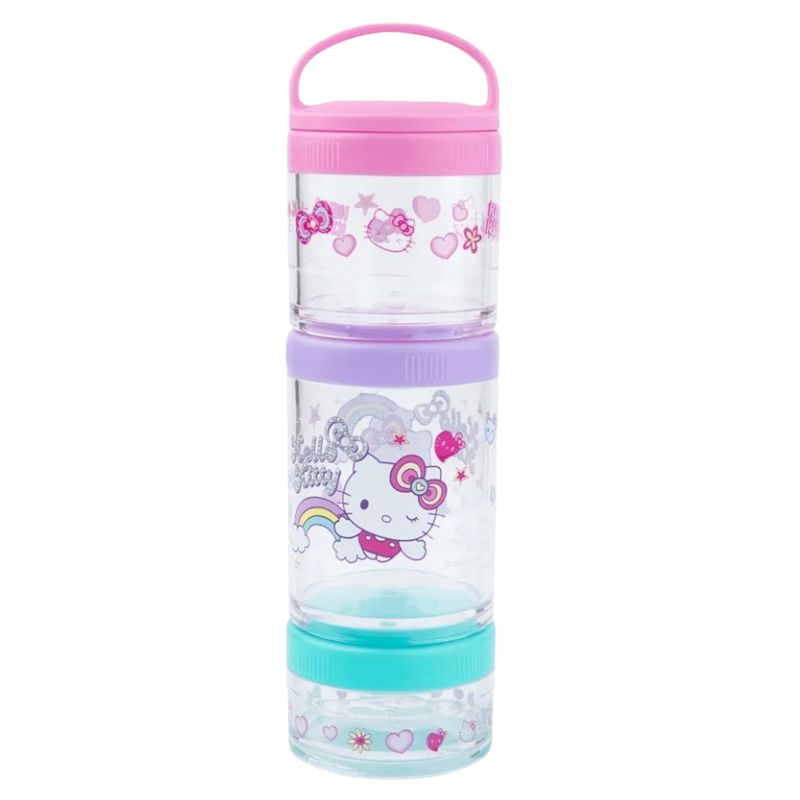 Kuromi potrójny Pojemnik na przekąski Snackbox Lunchbox trzykomorowy 10 ml, 60 ml i 150 ml