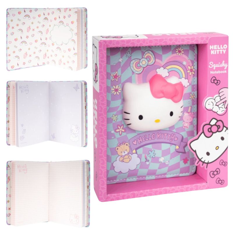 Coolpack Notes Pamiętnik Zeszyt B6 100 K Squishy 3D Hello Kitty w kratkę