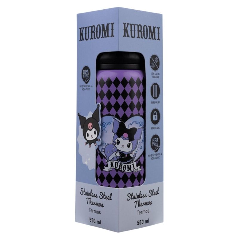  Kuromi Hugo Bidon dla dzieci 550 ml Fioletowy termos butelka termiczna