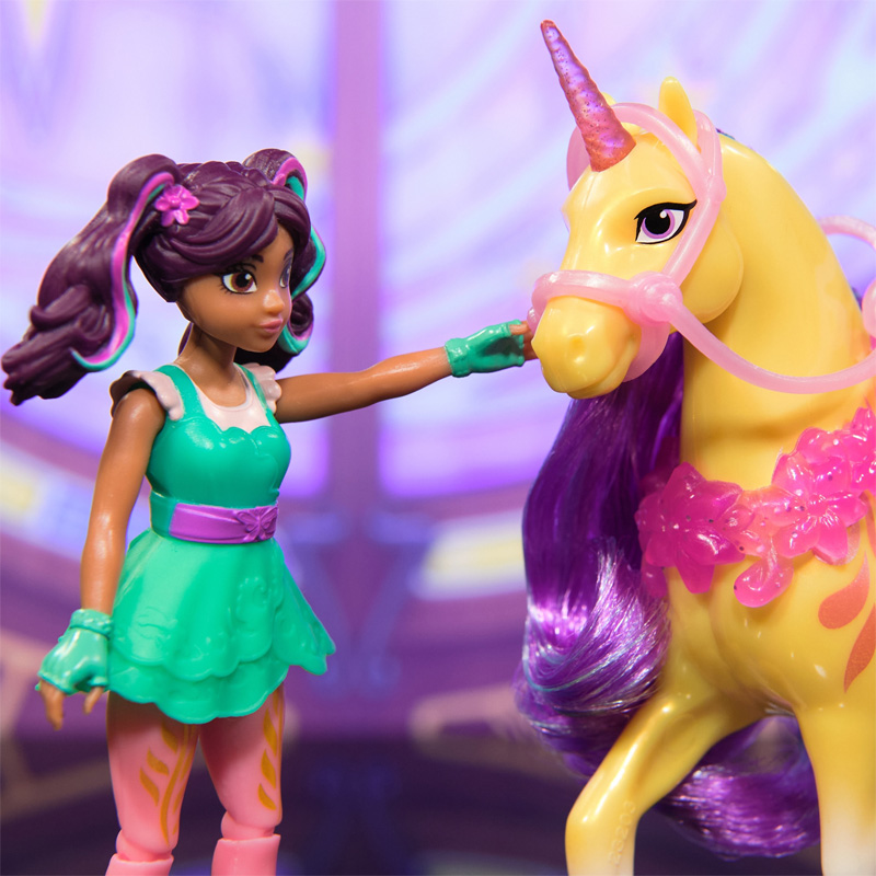 Unicorn Academy Akademia Jednorożców Zestaw Figurki Ava & Leaf Zestaw Figurek Lalka + Konik 