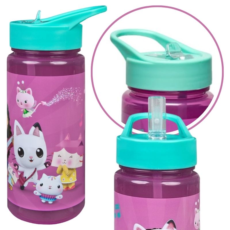 Undercover Bidon Dla Dzieci Na Wodę Butelka Różowa Koci Domek Gabi 500ml
