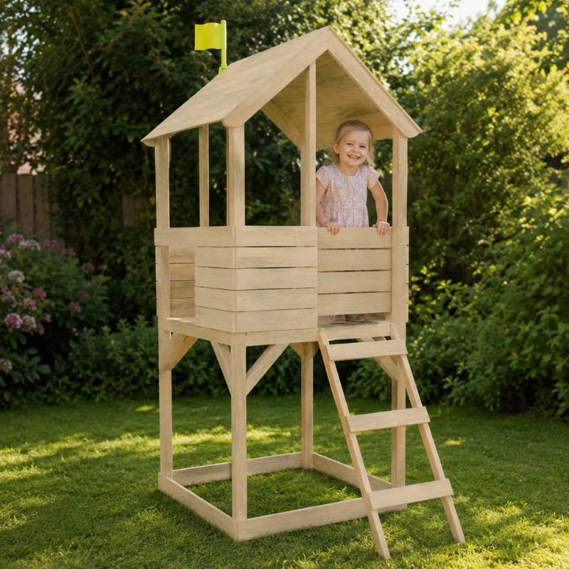 TP Toys Drewniana Wieża Treehouse Plac Zabaw Do Ogrodu FSC