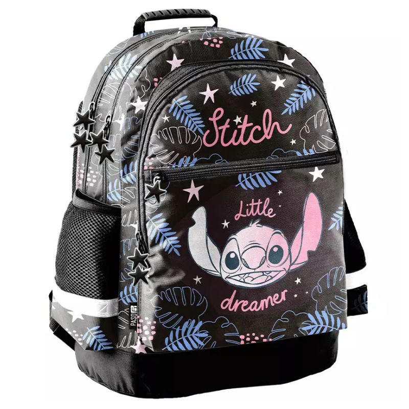 Paso Plecak Szkolny Młodzieżowy Do Szkoły Dwukomorowy Duży Pojemny Odblaski A4 Stitch Aloha Little Dreamer