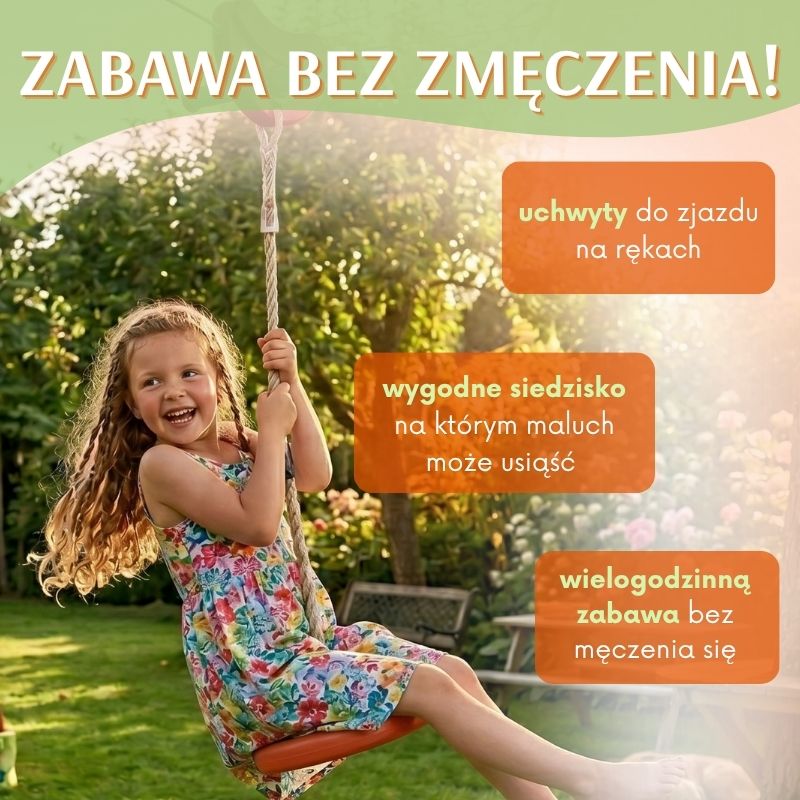 Zjazd Linowy Tyrolka Ogrodowa Dla Dzieci Lina Do 80 Kg Solidna Mocna Zabawka Na Ogród