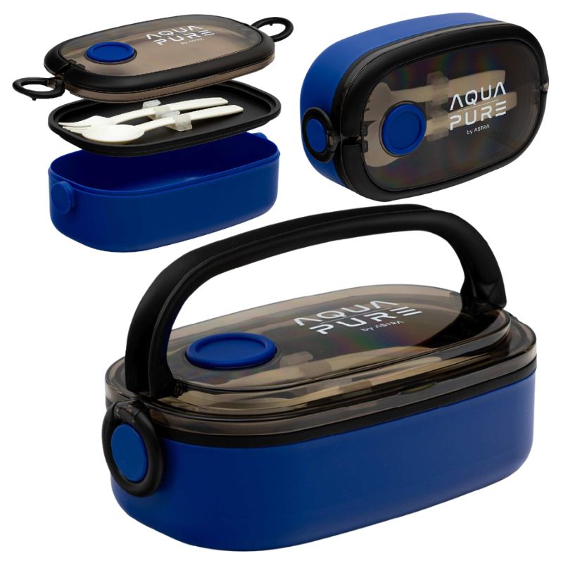 Astra Aqua Pure Śniadaniówka Ze Sztućcami Zestaw Lunchbox + Sztućce Do Szkoły Szkolny
