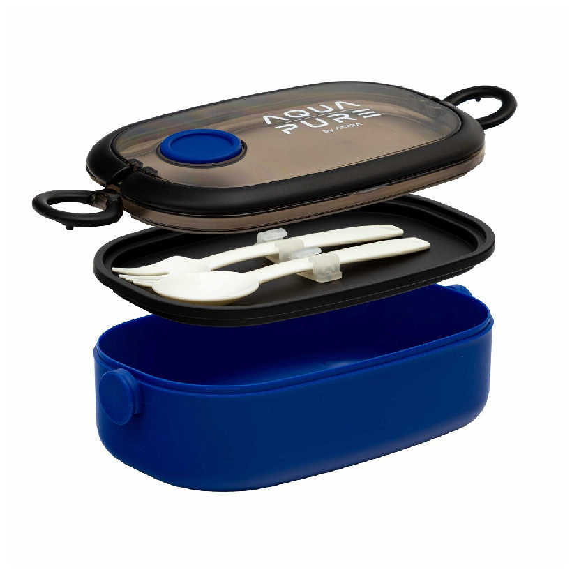 Astra Aqua Pure Śniadaniówka Ze Sztućcami Zestaw Lunchbox + Sztućce Do Szkoły Szkolny