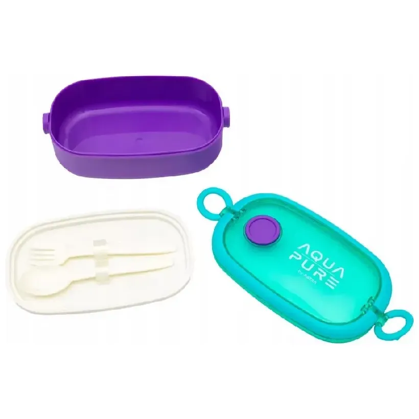Astra Aqua Pure Śniadaniówka Ze Sztućcami Zestaw Lunchbox + Sztućce Do Szkoły Szkolny