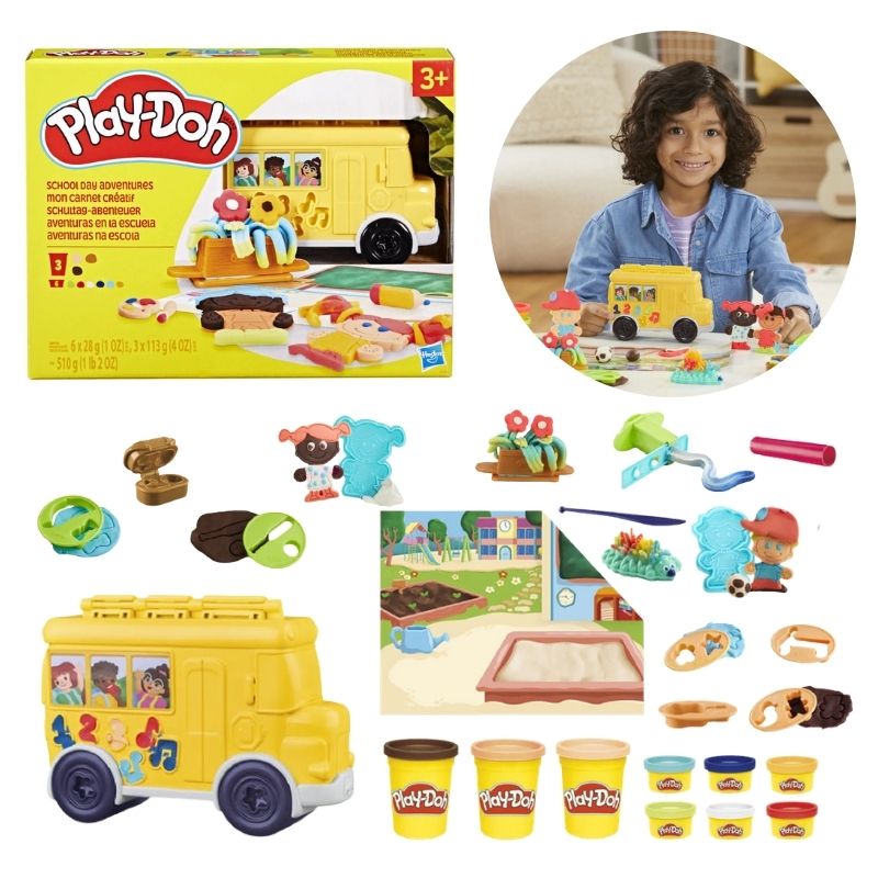 Play-Doh Ciastolina Zestaw Masa Plastyczna School Day Autobus Szkolny Akcesoria 3+