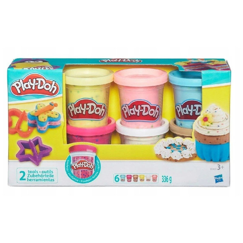 Play-Doh Ciastolina Zestaw Masa Plastyczna Confetti 6 Tub Tuby 3+ 