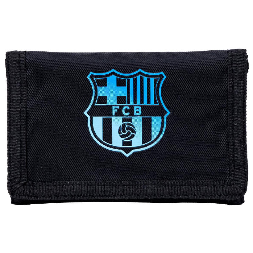 Astrabag Portfelik Dziecięcy Portfel Na Rzep Dla Dzieci Saszetka FC Barcelona Czarny