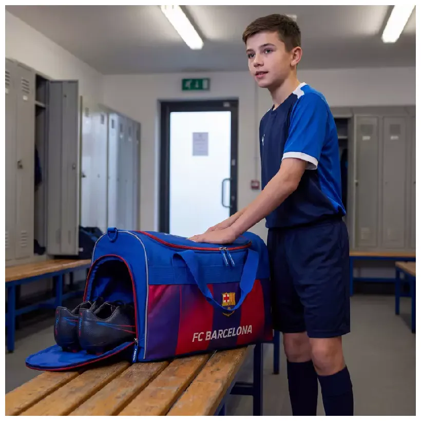 Astrabag Torba Sportowa Podróżna Pojemna Na Siłownię WF Basen Młodzieżowa FC Barcelona Niebieska FCB