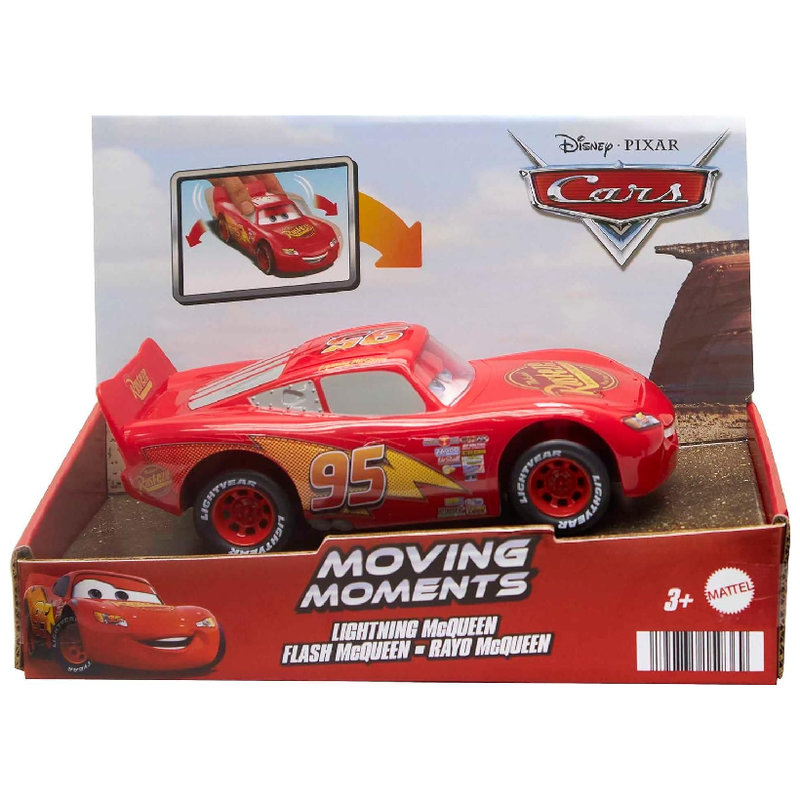 Autko Zygzak McQueen Auta Cars Ruchome Oczy Twarz Mattel Moving Moments 3+