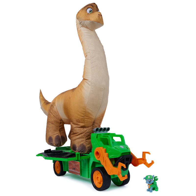 Psi Patrol i Dinozaury Dino Film Mega Pojazd Interaktywny XXL Z Dmuchanym Dinozaurem Dźwięk 3+