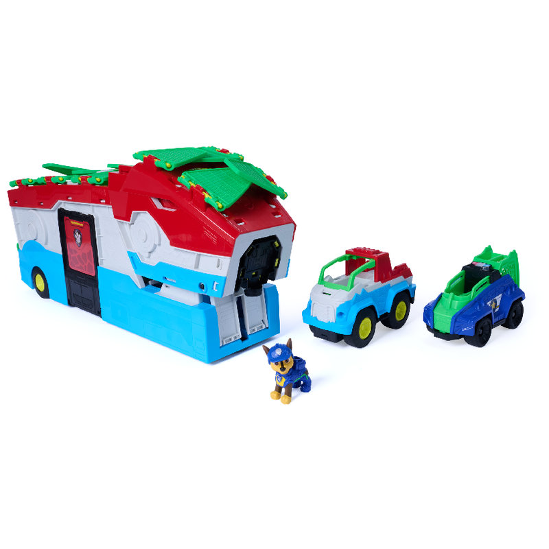 Psi Patrol i Dinozaury Dino Film Mobilne Centrum Dowodzenia Baza + Figura Piesek Chase