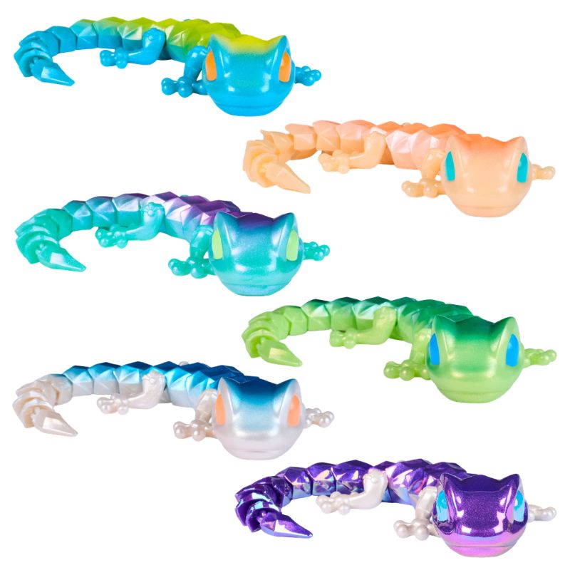 Crystalynx Gecko Kolekcjonerskie Jajo Gekona Figurka Gekon Model Kolekcjonerski Ruchoma Figurka Segmentowa