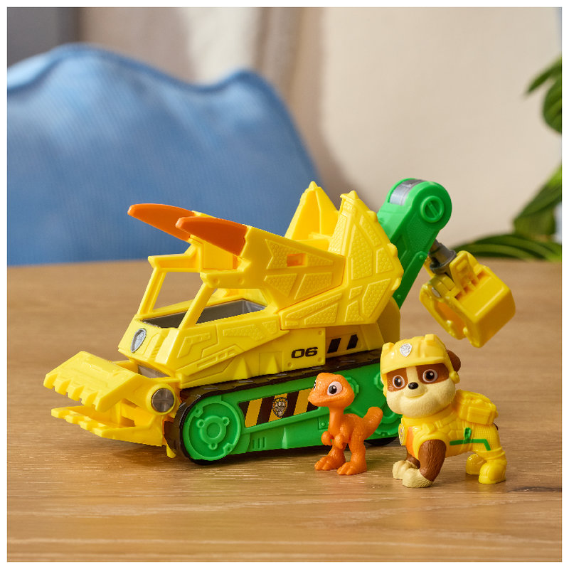 Psi Patrol i Dinozaury Dino Film Pojazd Krążownik Transporter Figurka Marshall + Dinozaur