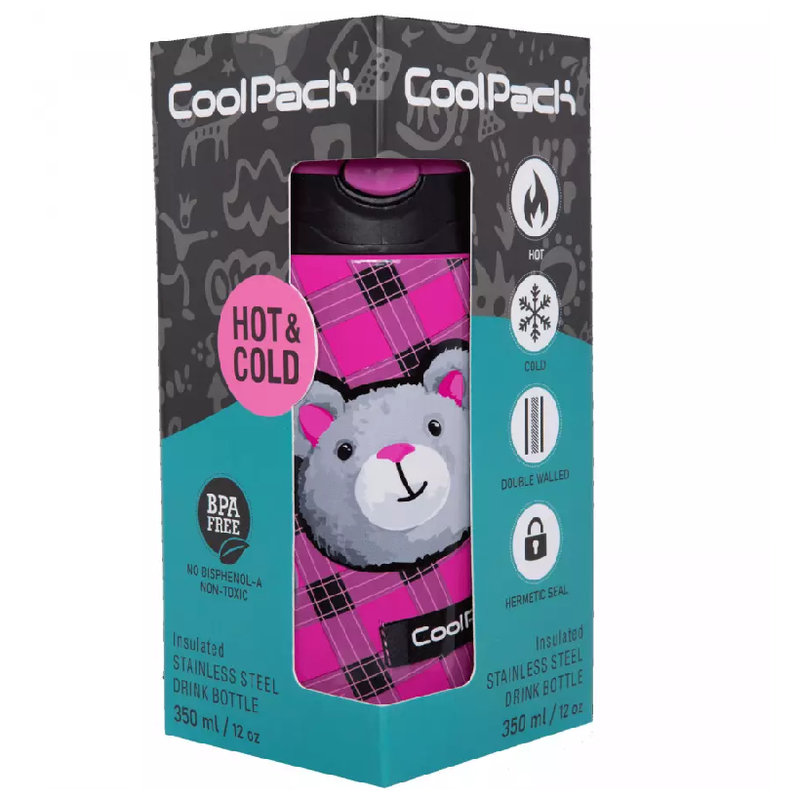 Butelka Termiczna Ze Stali Nierdzewnej Coolpack Buddy 350 ML Do Szkoły Dla Dzieci
