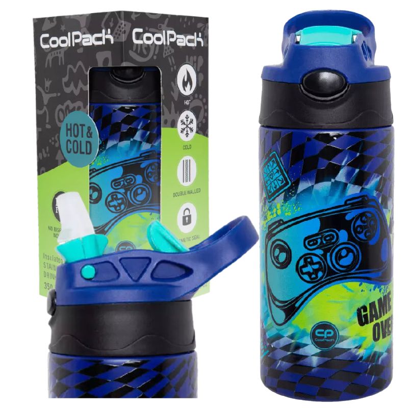 Butelka Termiczna Ze Stali Nierdzewnej Coolpack Gamer Chess 350 ML Do Szkoły Dla Dzieci