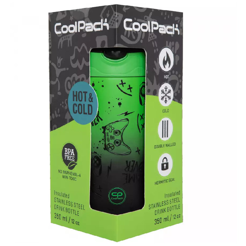 Butelka Termiczna Ze Stali Nierdzewnej Coolpack Game Over Gradient 350 ML Do Szkoły Dla Dzieci