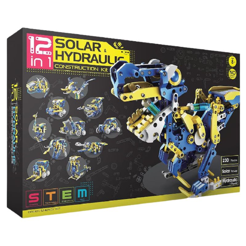 Robot Solarny Dla Dzieci Hydrauliczny Klocki Konstrukcyjne Edukacyjne Zestaw Do Budowy 12 Robotów