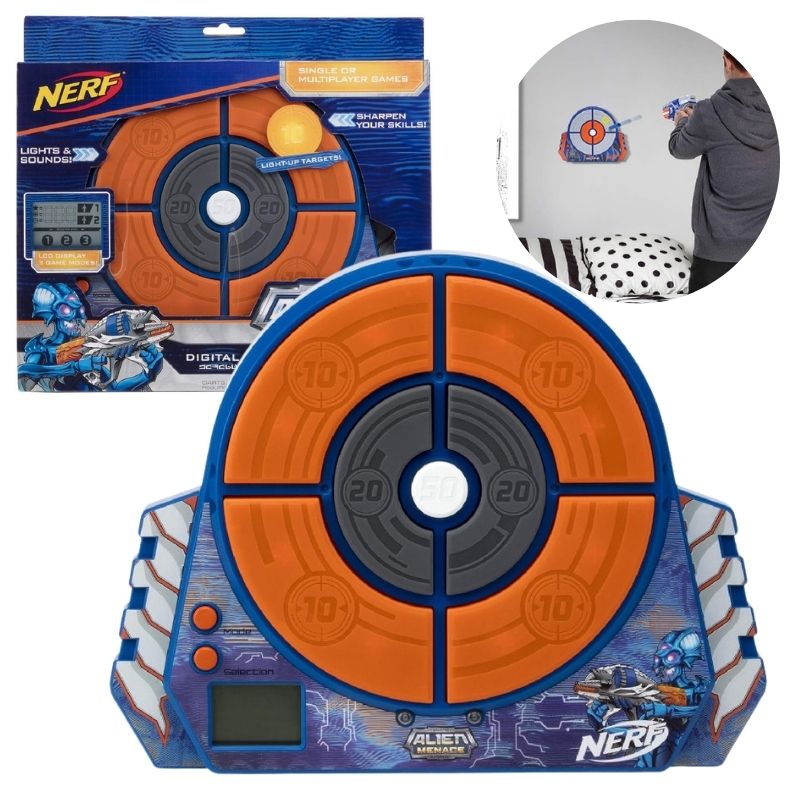 Nerf Alien Cyfrowa Tarcza Elektroniczna Wyświetlacz Wyrzutnia LED