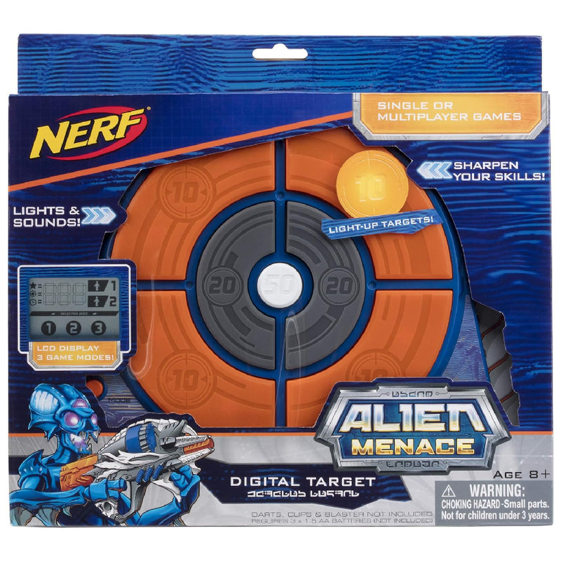 Nerf Alien Cyfrowa Tarcza Elektroniczna Wyświetlacz Wyrzutnia LED