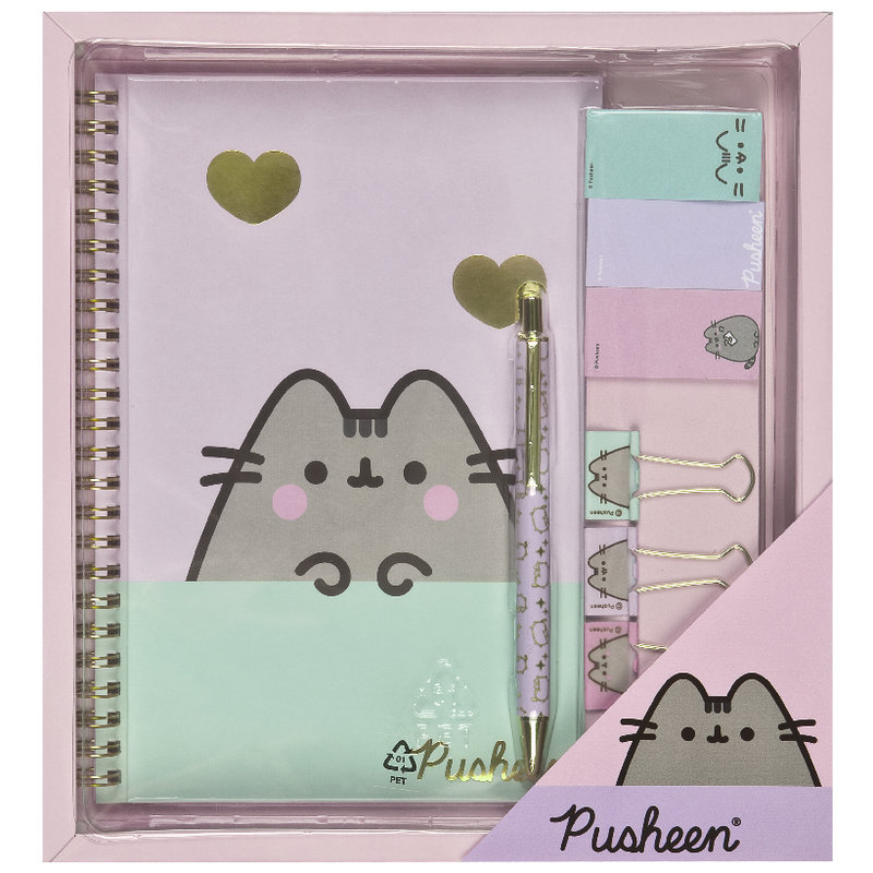Undercover Zestaw Szkolny Prezentowy Przybory Szkolne Do Szkoły Pamiętnik Notes Zeszycik Długopis Karteczki Pusheen