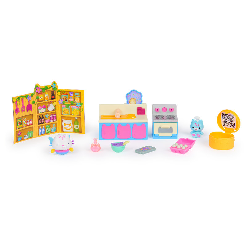 Koci Domek Gabi Wróżkolandia Kuchnia Zestaw Kuchenny Figurek Figurki Kot Łakotek