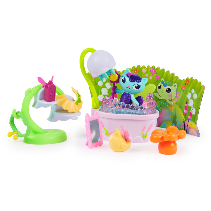 Koci Domek Gabi Wróżkolandia Łazienka Zestaw Łazienkowy Figurek Figurki Kot Syrenkotka Akcesoria Łazienkowe
