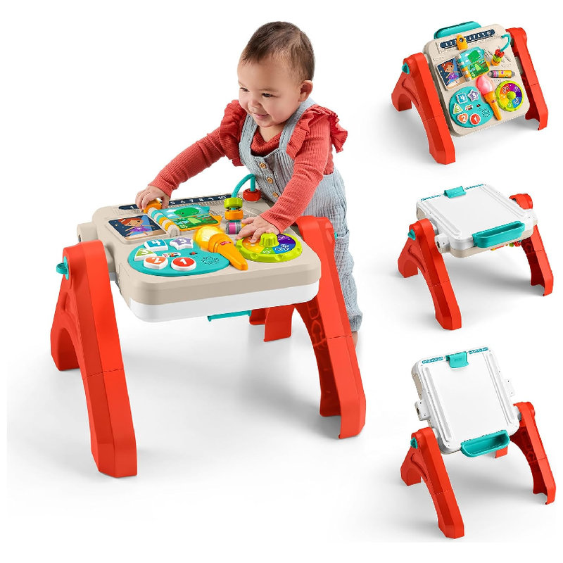 Stolik Edukacyjny Fisher-price Interaktywny Dla Dzieci Wielofunkcyjny Stoliczek I Sztaluga 4w1