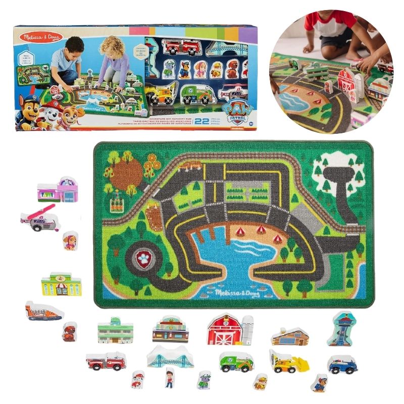 Dywan Dziecięcy Do Pokoju Melissa & Doug Zabawka Dla Dziecka Ulice Miasto Droga Figurki Psi Patrol