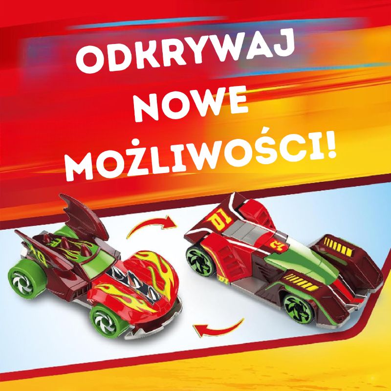 Pojazd Wyrzutnia T-Racers Dragon Zabawka Autko Duży Samochód Zestaw Smok Autka