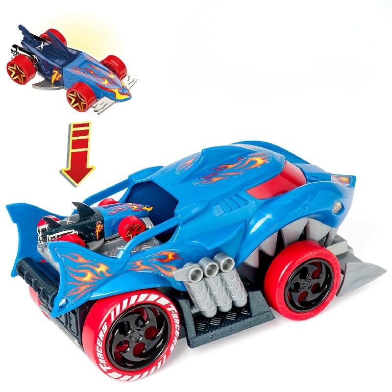 Pojazd Wyrzutnia T-Racers Shark Zabawka Autko Duży Samochód Zestaw Rekin Autka