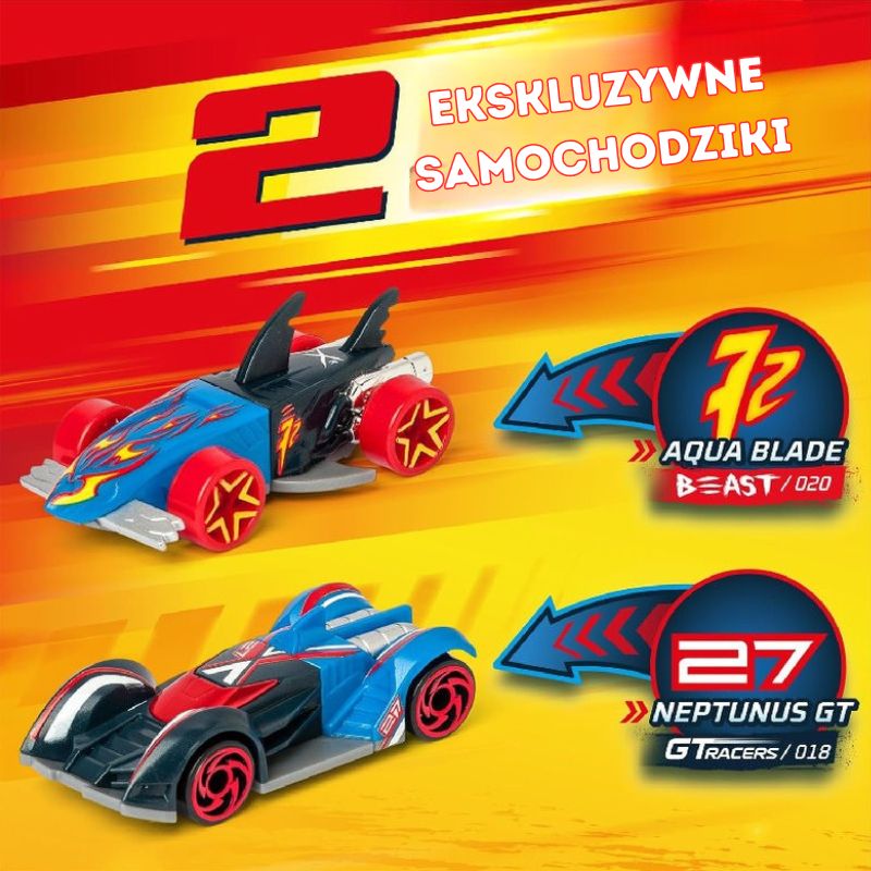 Pojazd Wyrzutnia T-Racers Shark Zabawka Autko Duży Samochód Zestaw Rekin Autka