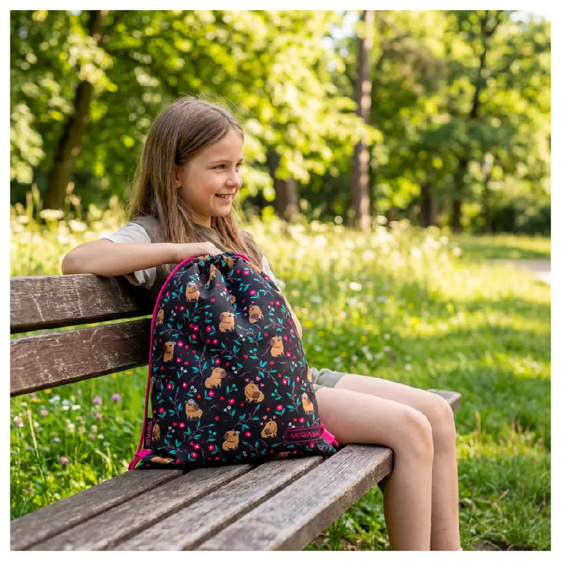 Worek Na Obuwie Astra AstraBag Flower Capy Szkolny na WF Plecak Na Buty Dla Dziecka Do Szkoły