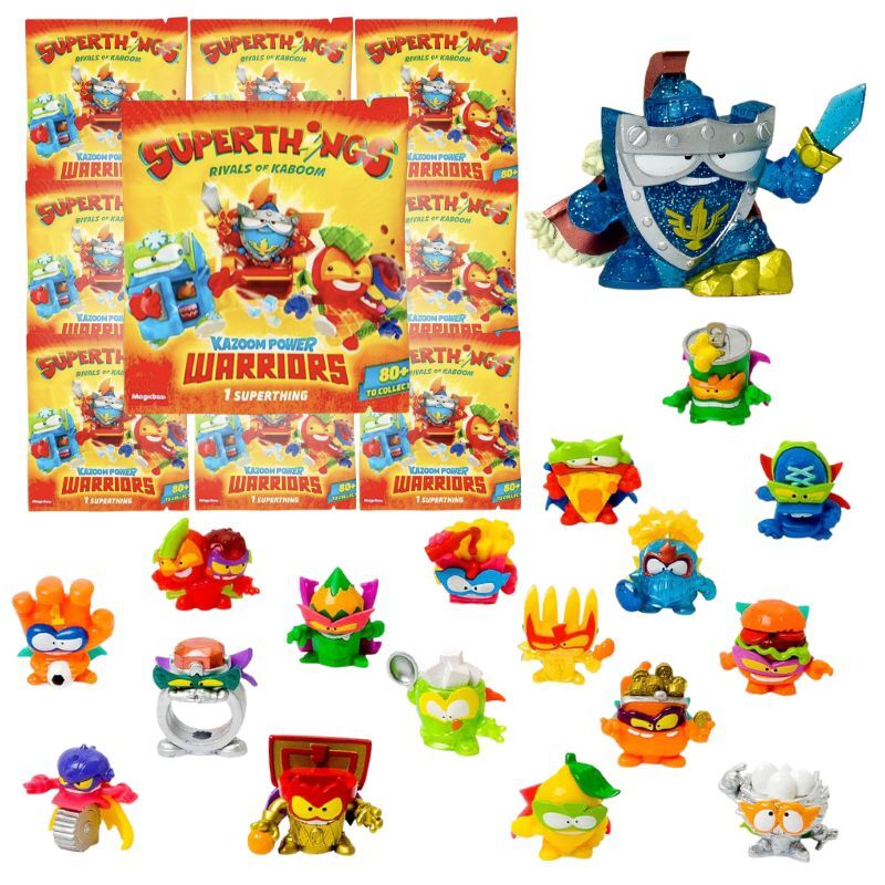 Zestaw Saszetek Z Figurką Niespodzianką 10 Szt. Super Things Kazoom Power Warriors Figurka Kolekcjonerska Figurki Dla Dzieci